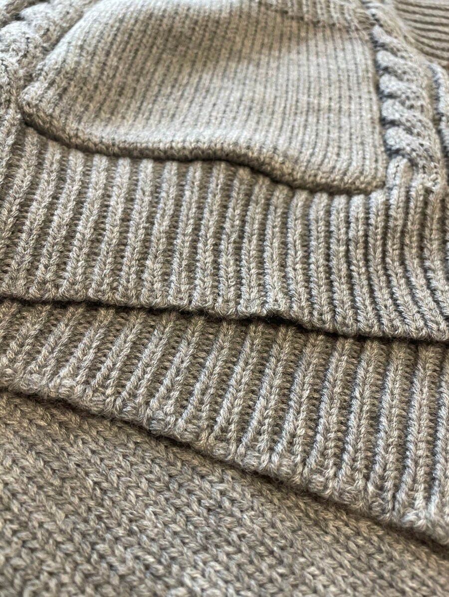 Manfinity Homme Men's Solid Color Long Sleeve Cardigan-6