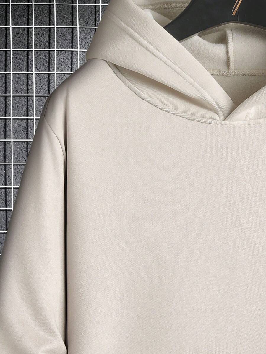 Manfinity Hypemode Loose Fit Men's Simple Solid Color-4