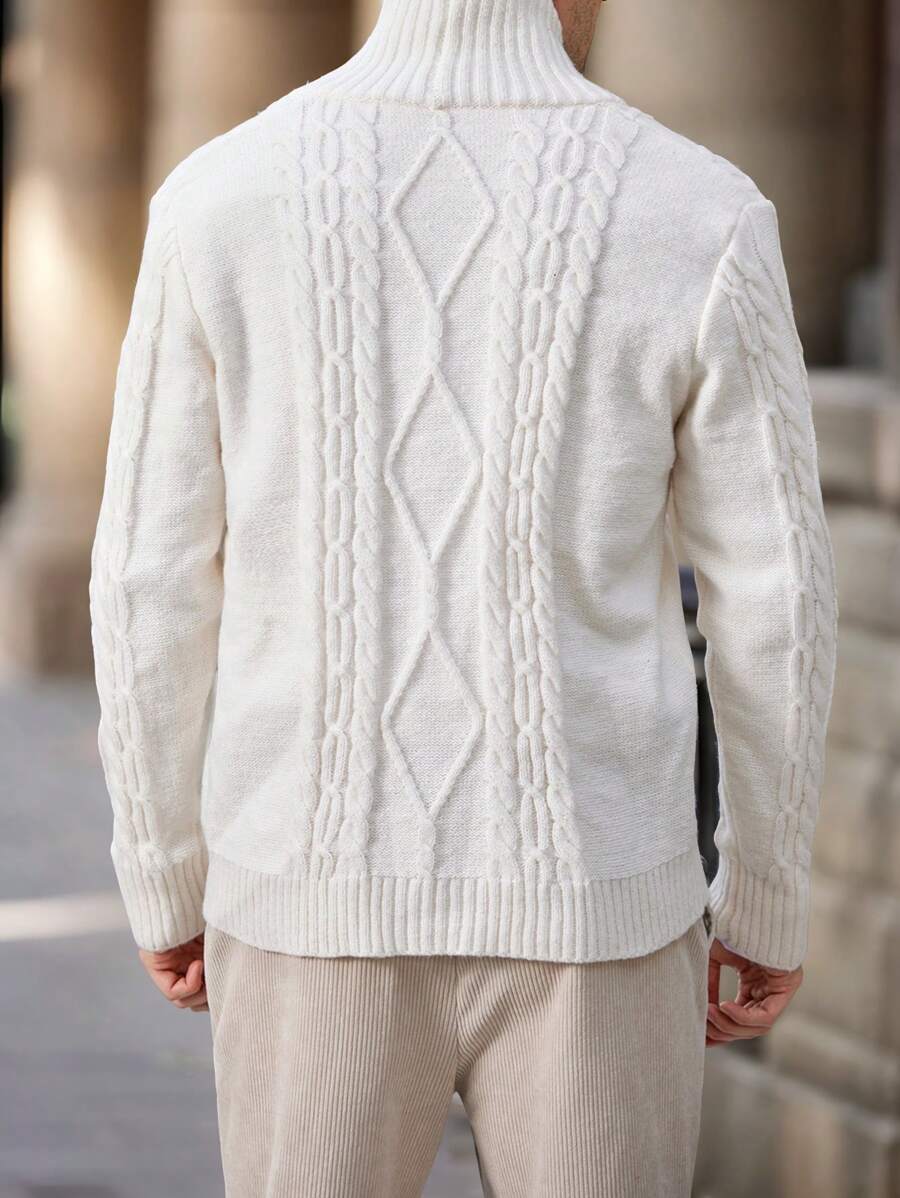 Manfinity Modomio Men's Knitted Loose Turndown Collar-2