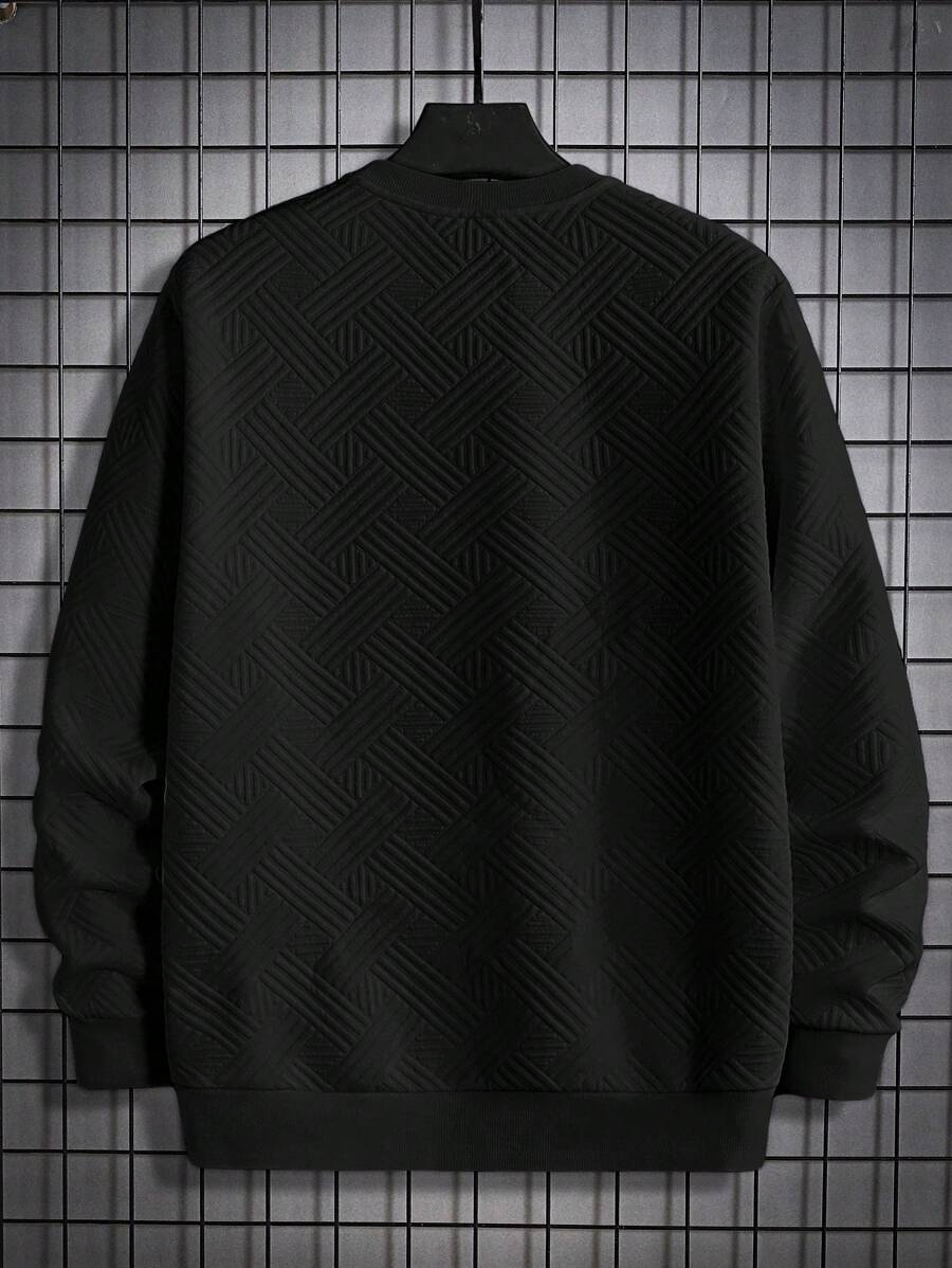 Manfinity Modomio Men's Solid Color Crew Neck Long-2