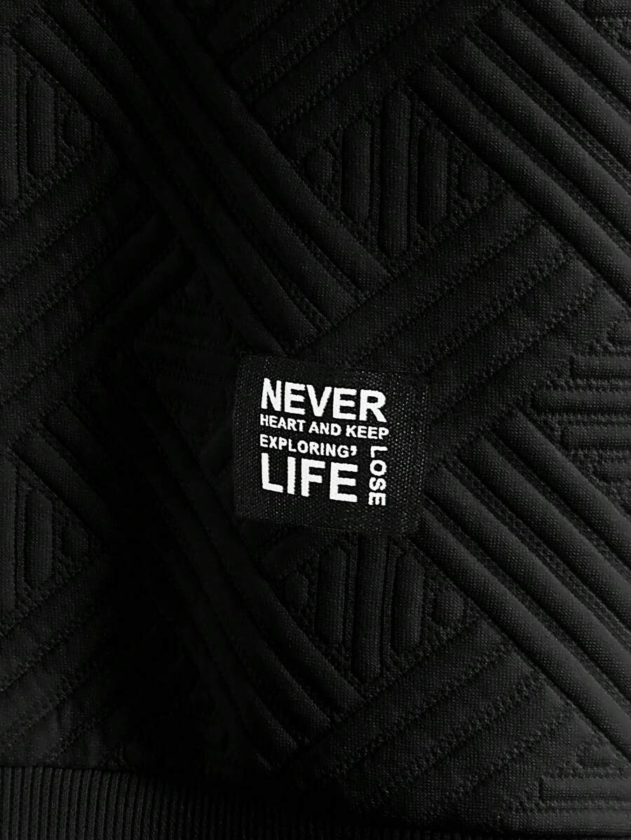 Manfinity Modomio Men's Solid Color Crew Neck Long-3