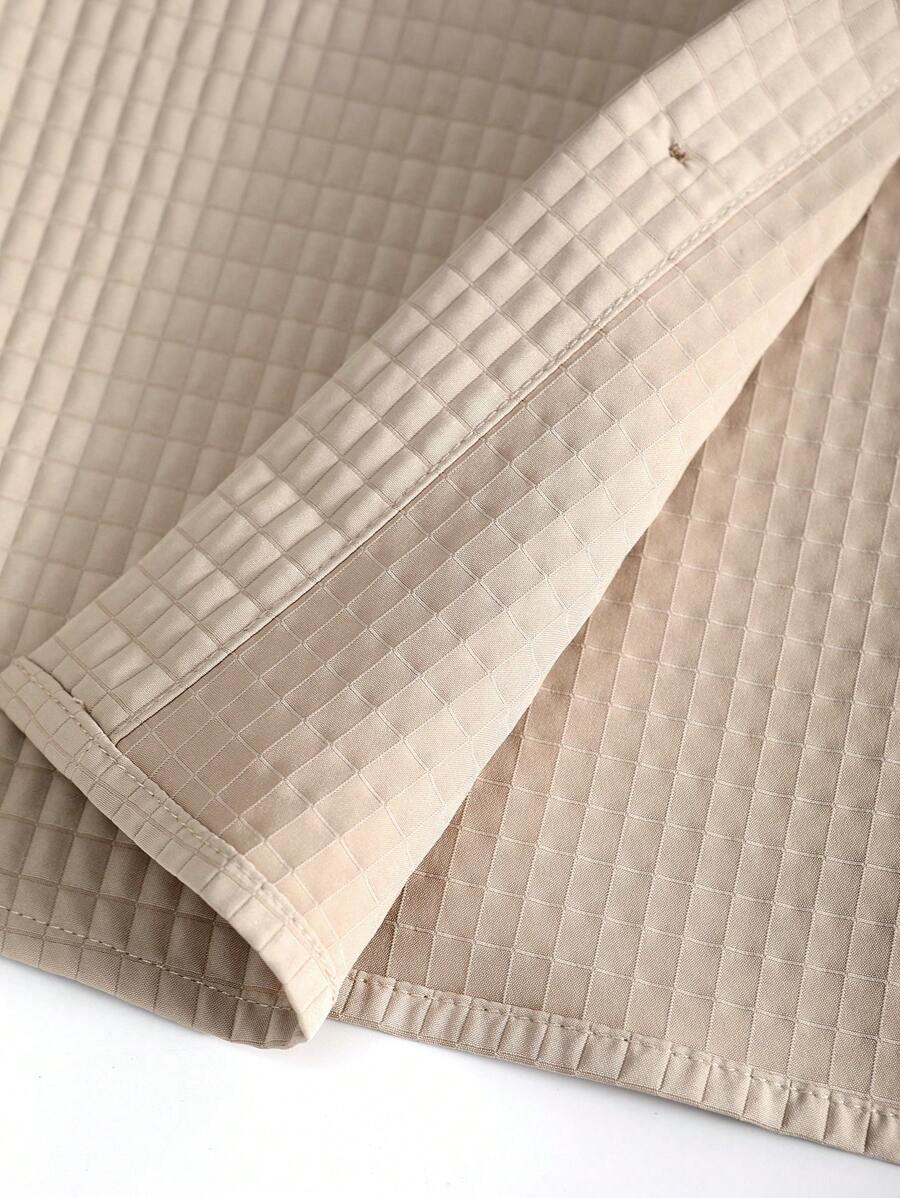 Men's 2 Piece Casual Suit, Short Sleeve Resin Button Shirt And Long Pants Set-4