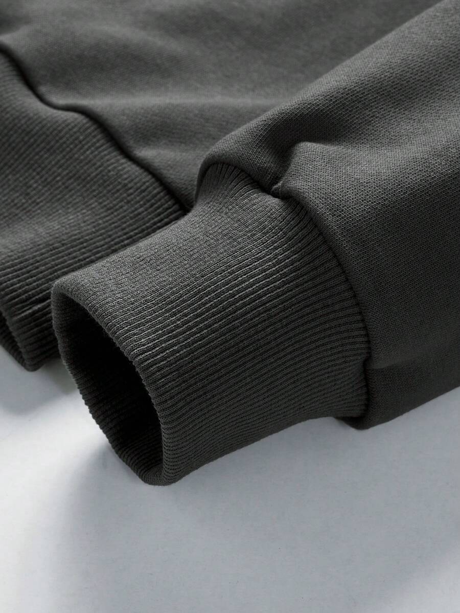 Men's Fashion Half-Zip Casual Pullover Sweatshirt, Warm For Autumn-5