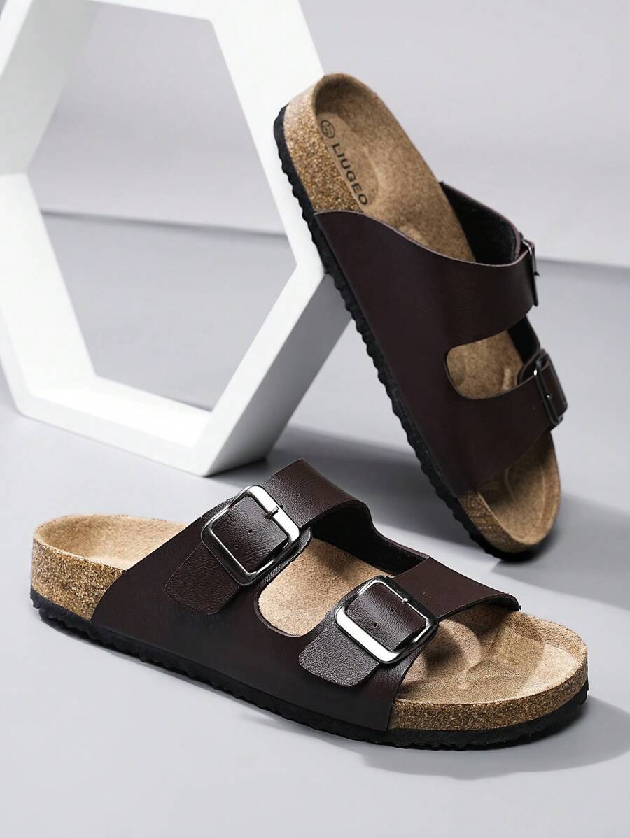 Men's Fashion Soft Cork Bottom Comfortable Slide Sandals-2