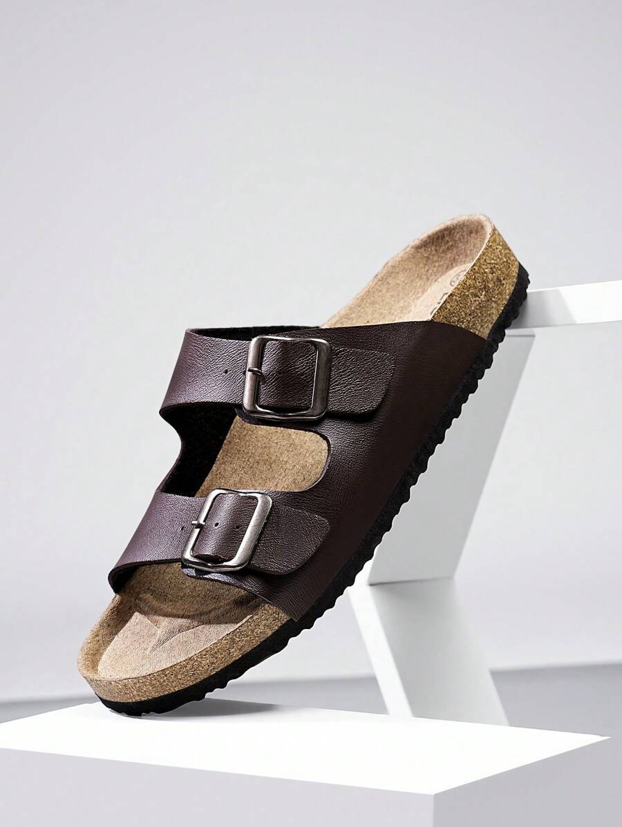 Men's Fashion Soft Cork Bottom Comfortable Slide Sandals-4