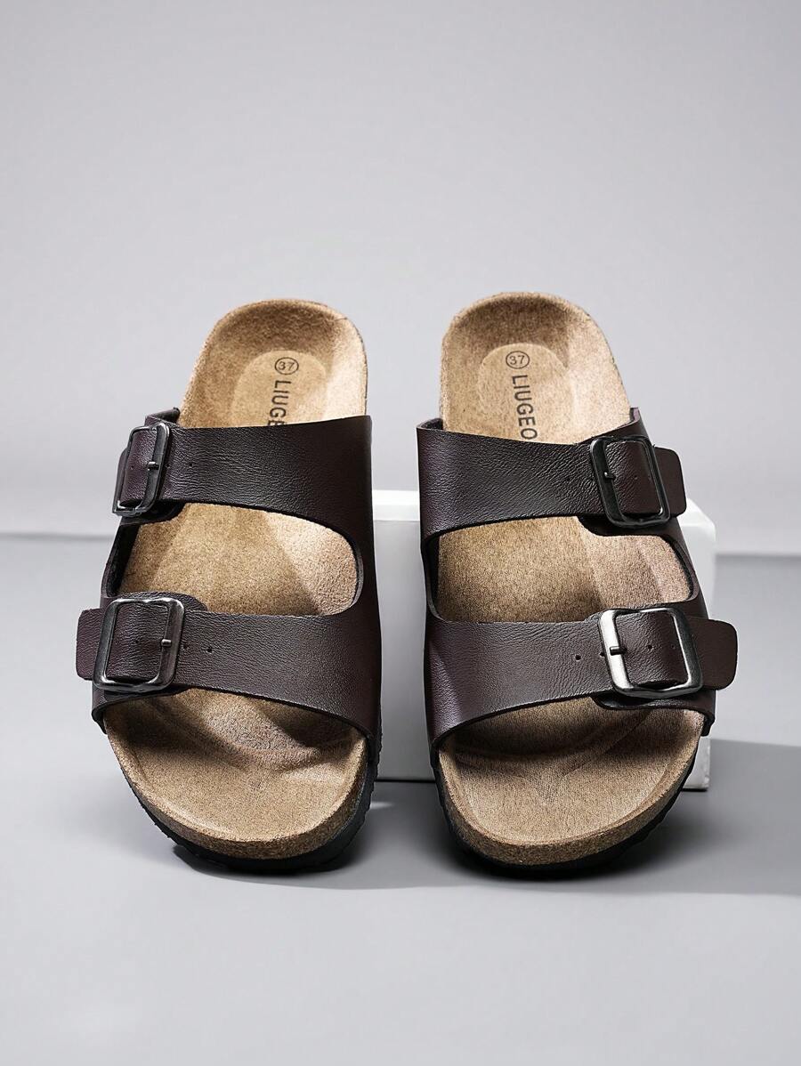 Men's Fashion Soft Cork Bottom Comfortable Slide Sandals-6