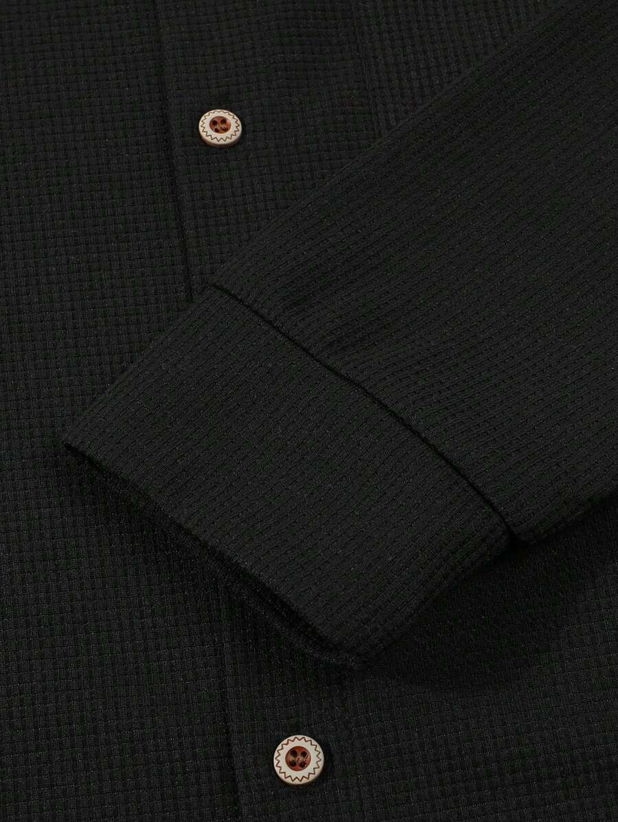 Set Men Fashion Button Cardigan Hooded Jacket + Pants Thin Outfit Suit-4