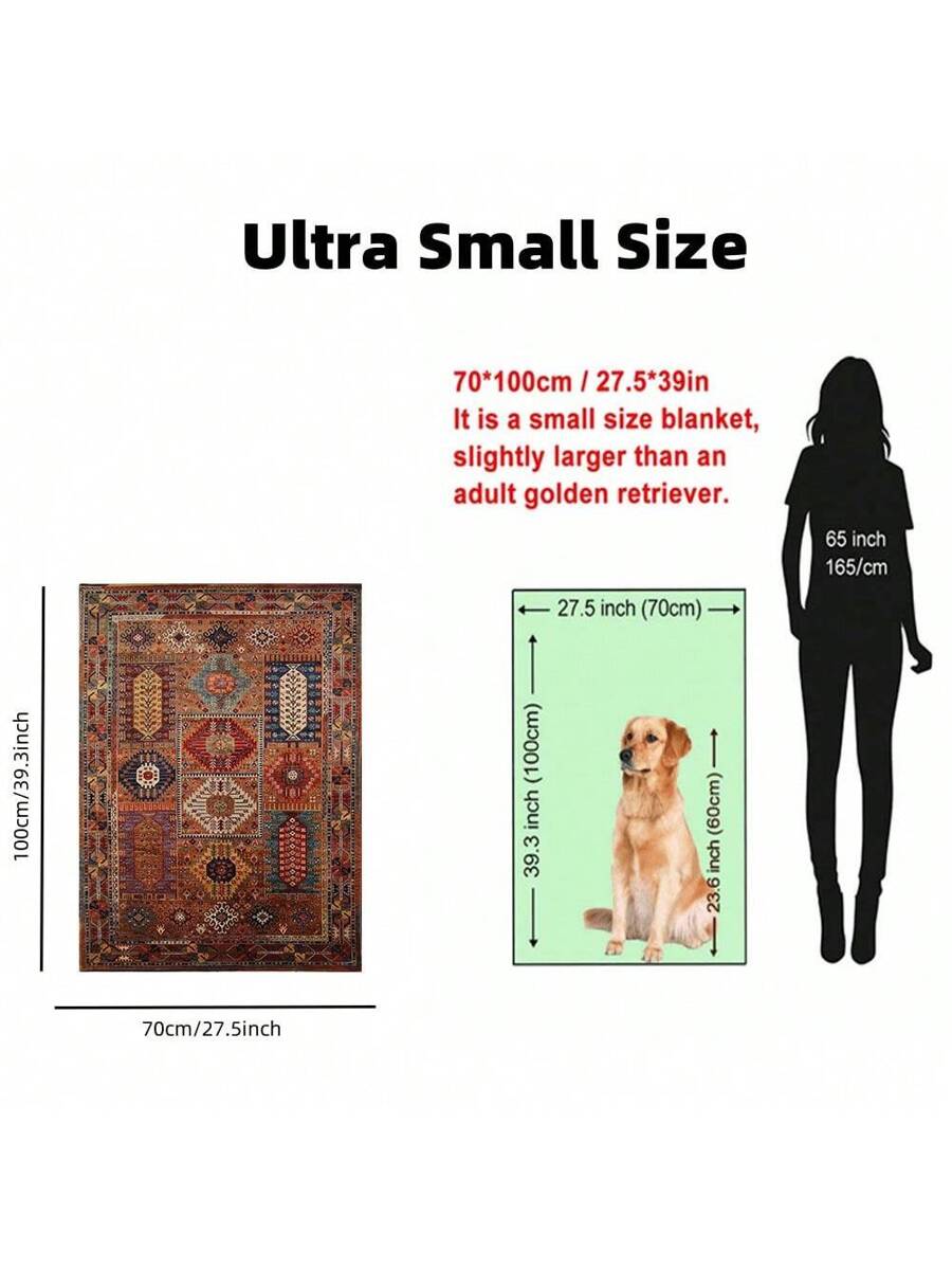 Soft Warm Vintage Polyester Boho Weaving Pattern Throw Blanket-8