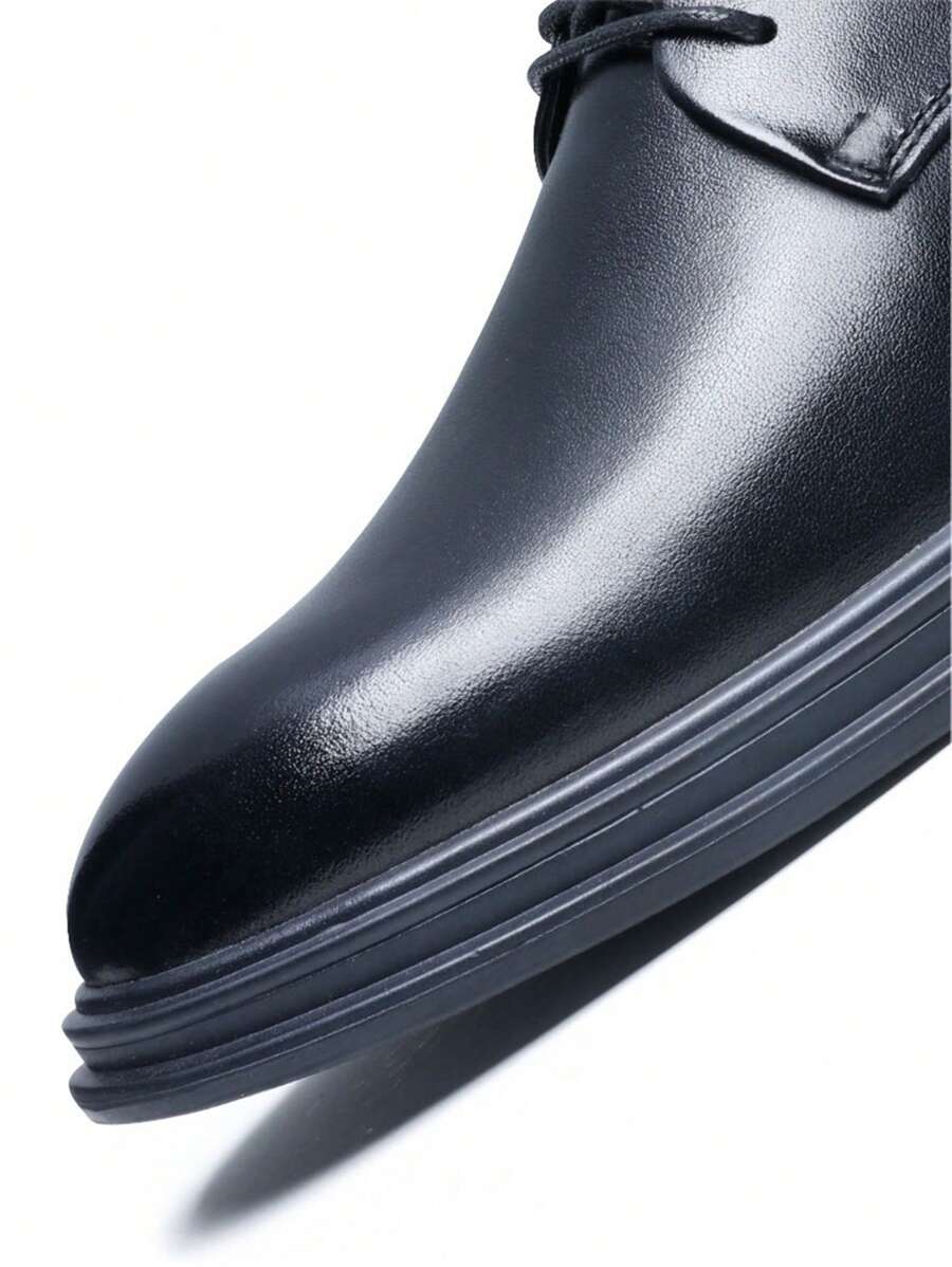 Summer High Rise Leather Shoes, Business Dress High Rise Shoes-4