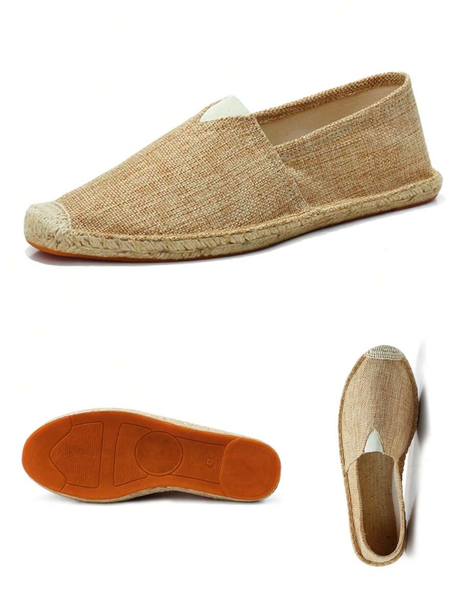 Vacation Espadrilles For Men, Canvas Slip-on Loafers-3