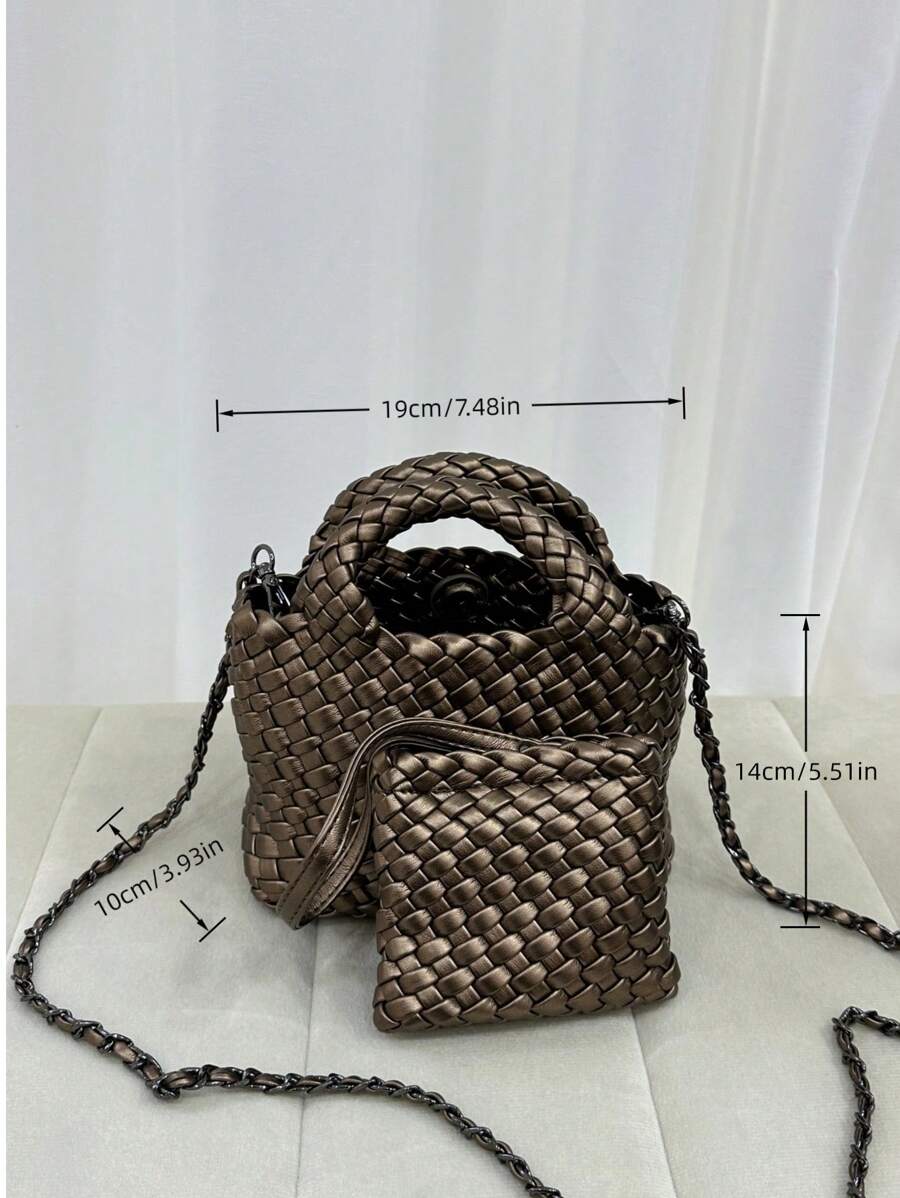 Work Bag Women Women Vegan Leather Hand Woven-3