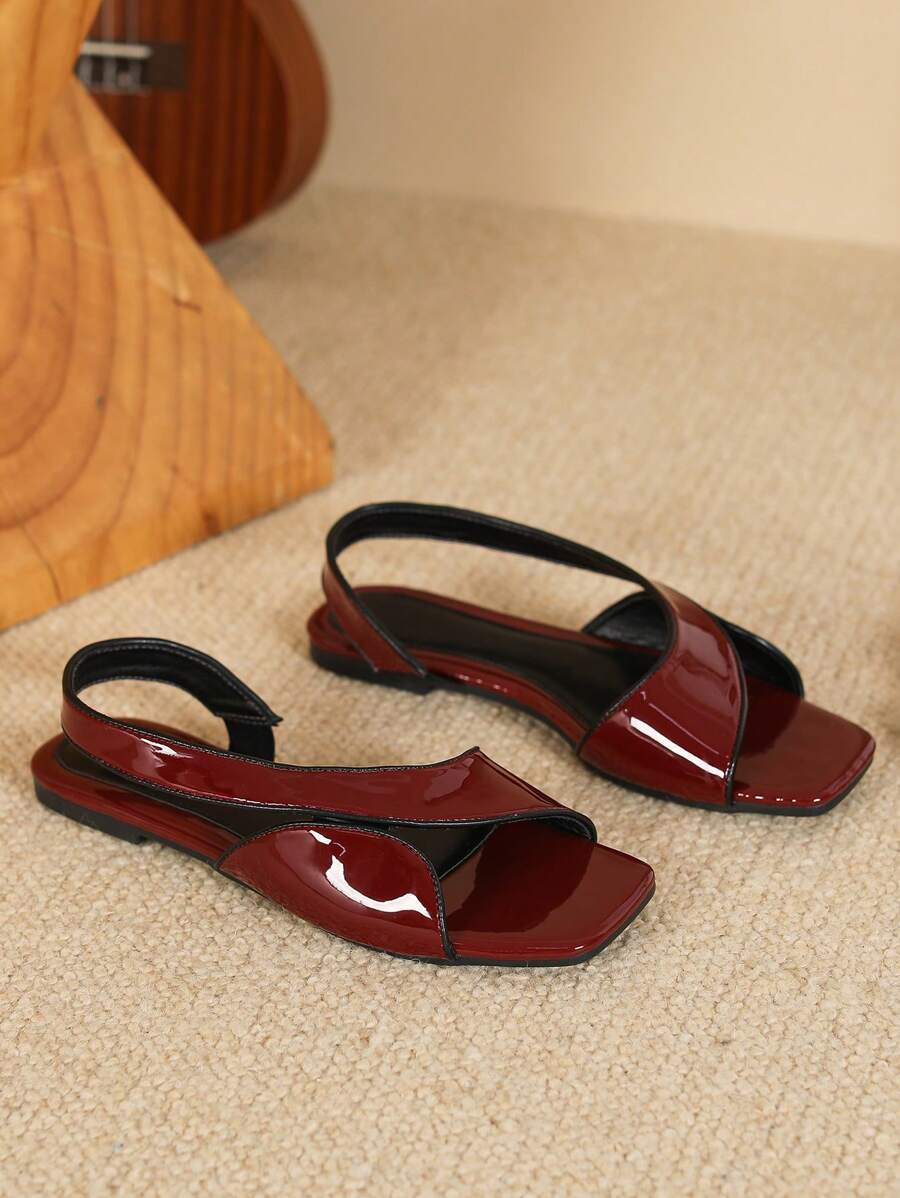 2024 New Summer Multiple Strap Decor Vacation Non-Slip Fashion Flat Sandals For Women-5