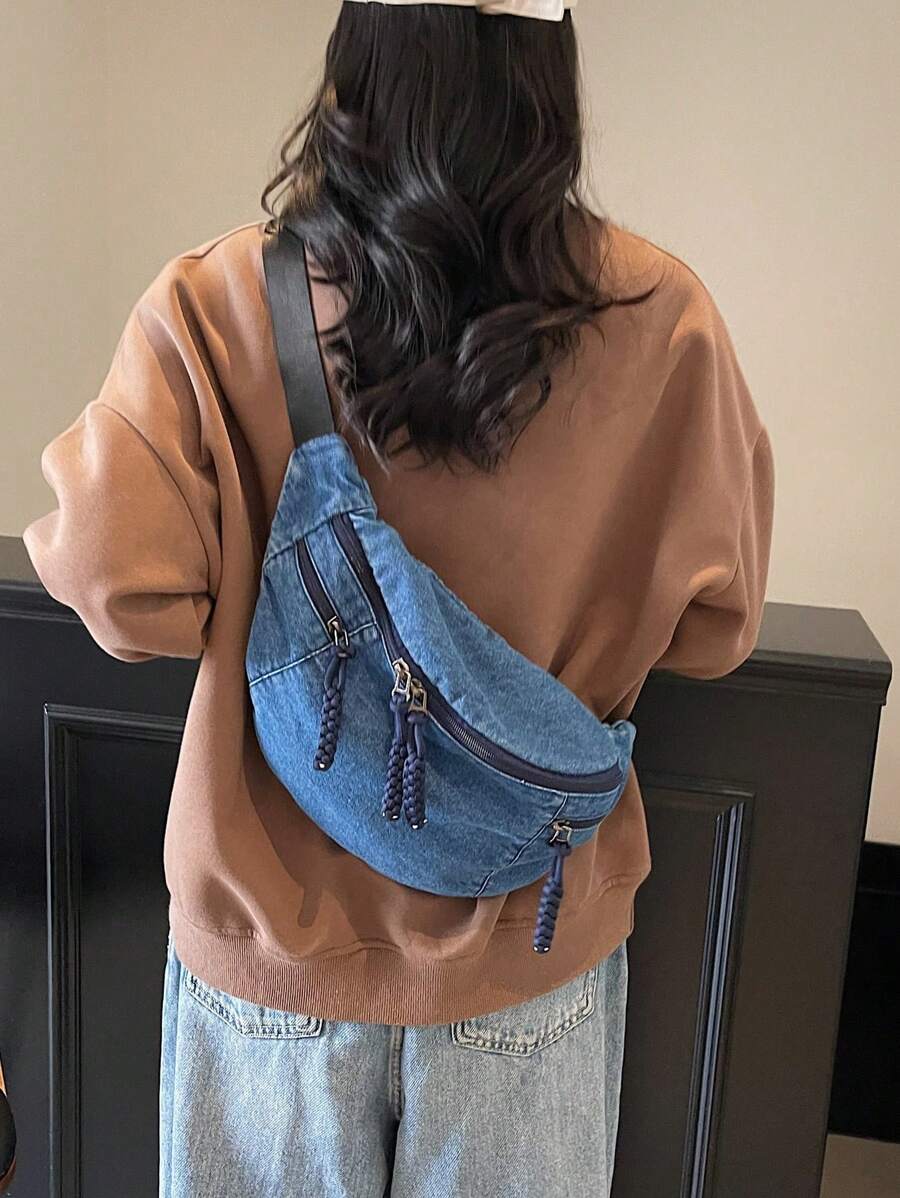 A Multi-Pocket Large Capacity Chest Bag Waist Bag, Convenient For Outing-4