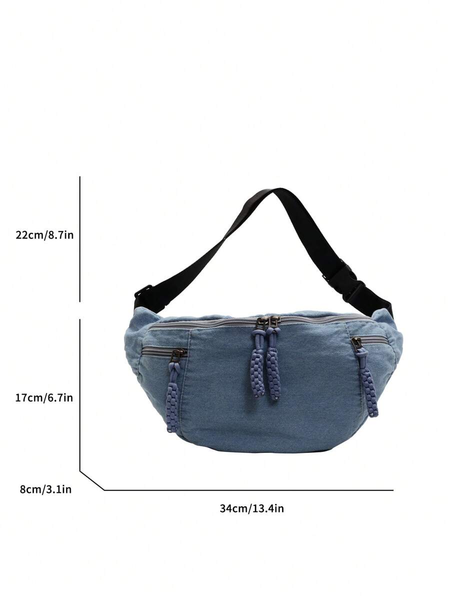 A Multi-Pocket Large Capacity Chest Bag Waist Bag, Convenient For Outing-5