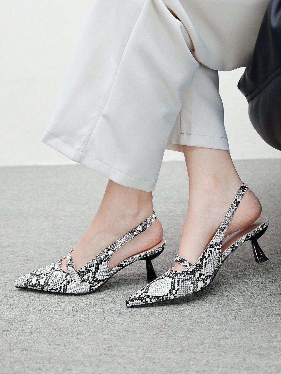 CUCCOO BIZCHIC Women's Spring Summer New Strap Buckle Hollow Pointed Stiletto-3