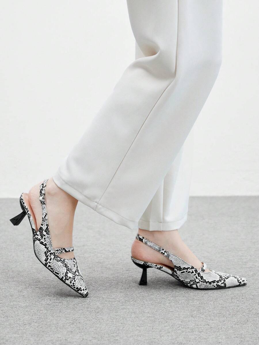 CUCCOO BIZCHIC Women's Spring Summer New Strap Buckle Hollow Pointed Stiletto-5