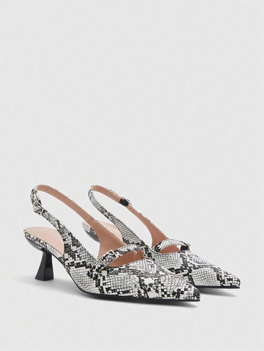 CUCCOO BIZCHIC Women's Spring Summer New Strap Buckle Hollow Pointed Stiletto-7