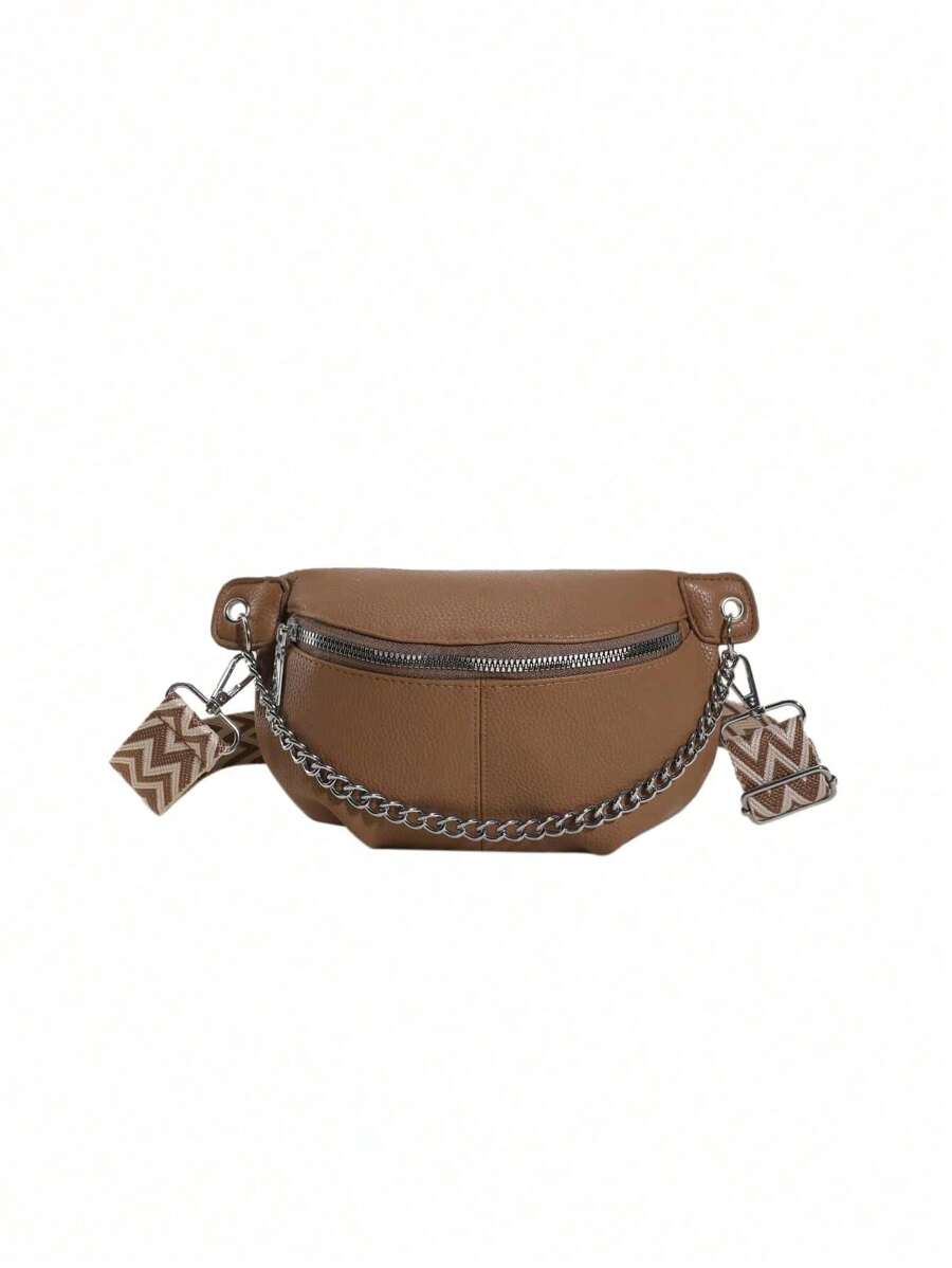 Chain Waist Bag Multifunctional Chest Bag Unisex Sports Shoulder Messenger Bag-5