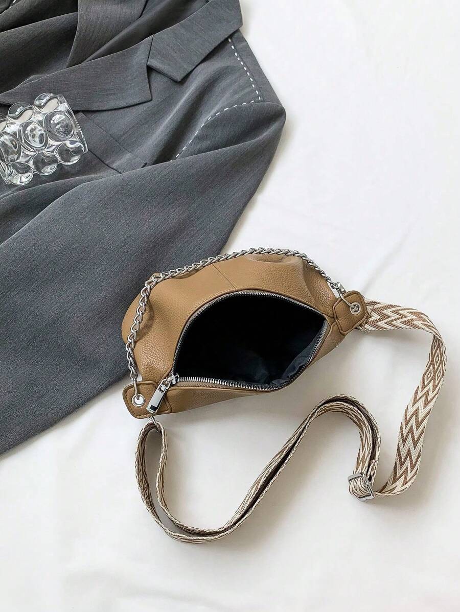 Chain Waist Bag Multifunctional Chest Bag Unisex Sports Shoulder Messenger Bag-6