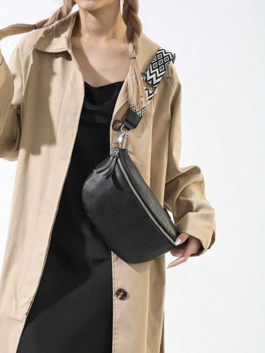 Fashionable And Simple Soft Leather Chest Bag Crossbody Bag Shoulder Bag-3