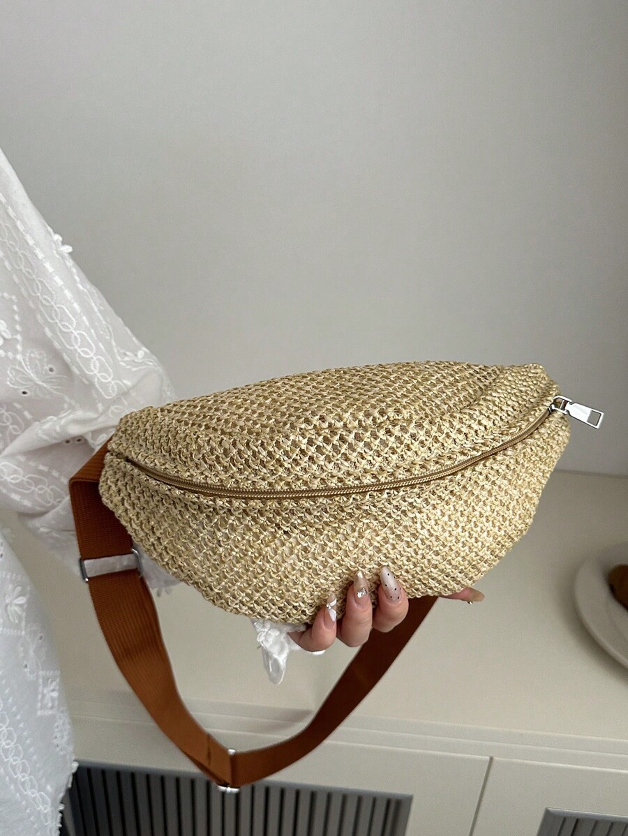 Fashionable Woven Women Handbag, Hollow Out Crossbody Bag-10