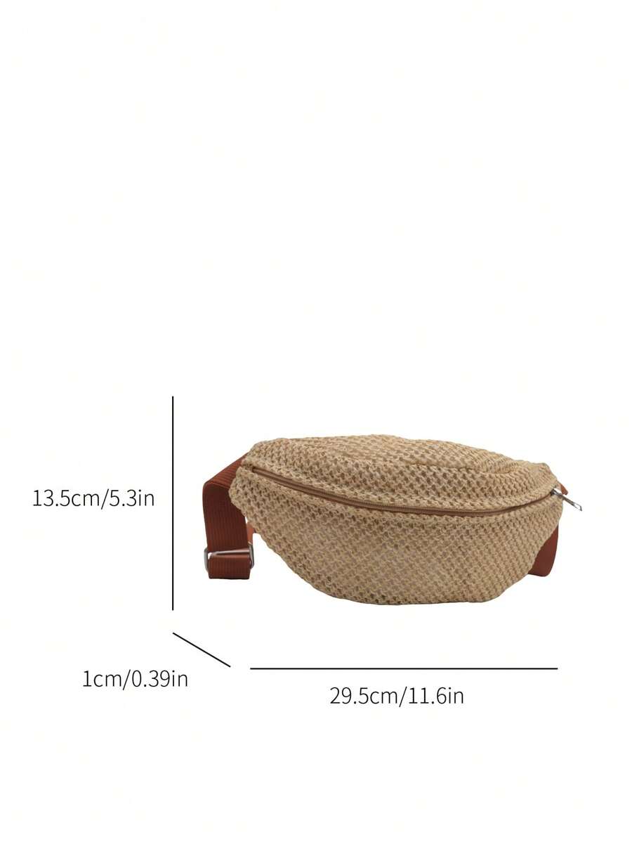 Fashionable Woven Women Handbag, Hollow Out Crossbody Bag-2