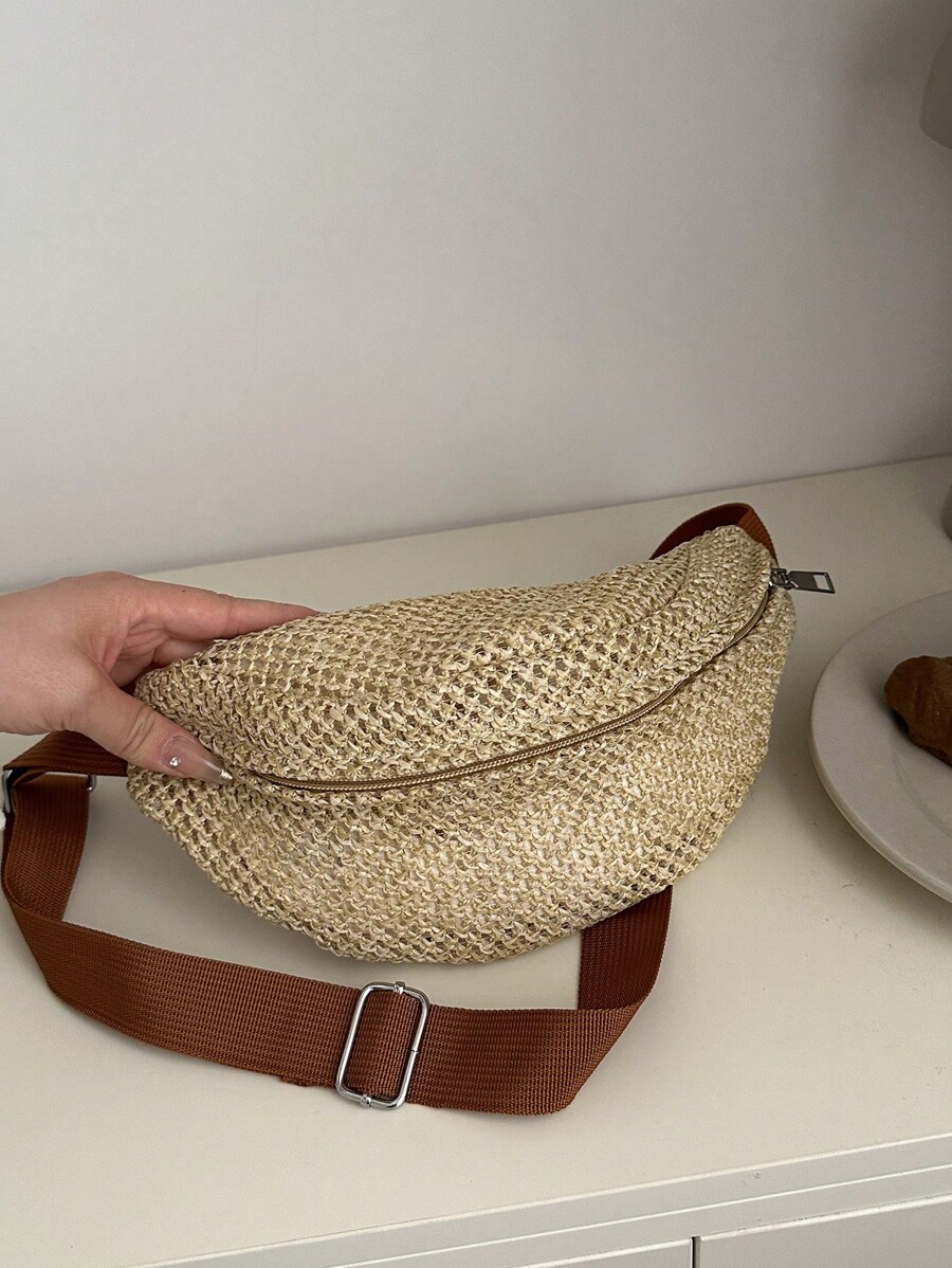 Fashionable Woven Women Handbag, Hollow Out Crossbody Bag-9