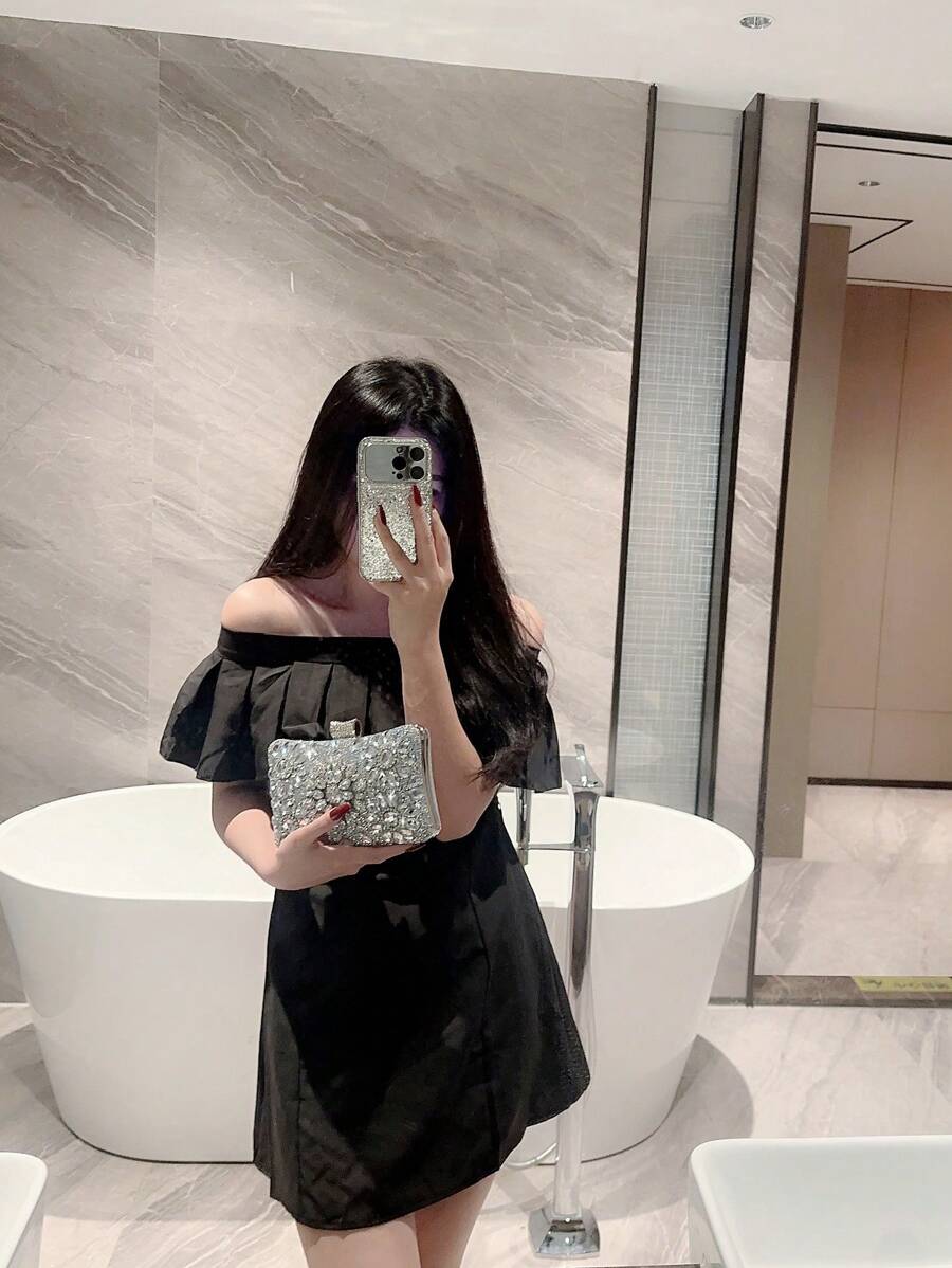 Lightweight, Business Casual Rhinestone Decor Bucket-9