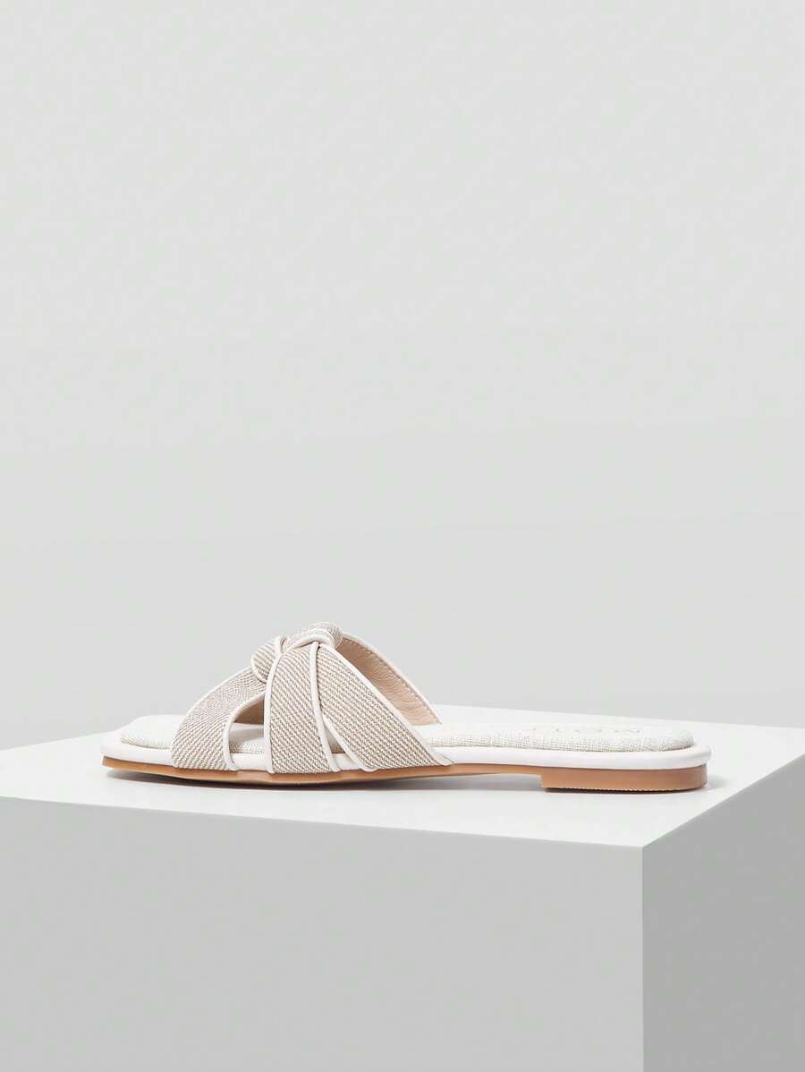 MOTF PREMIUM WOMEN'S COMFORTABLE SQUARE-TOE FLAT SANDALS apricot-2