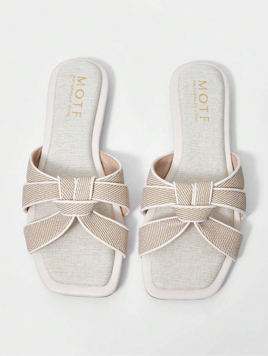 MOTF PREMIUM WOMEN'S COMFORTABLE SQUARE-TOE FLAT SANDALS apricot-3