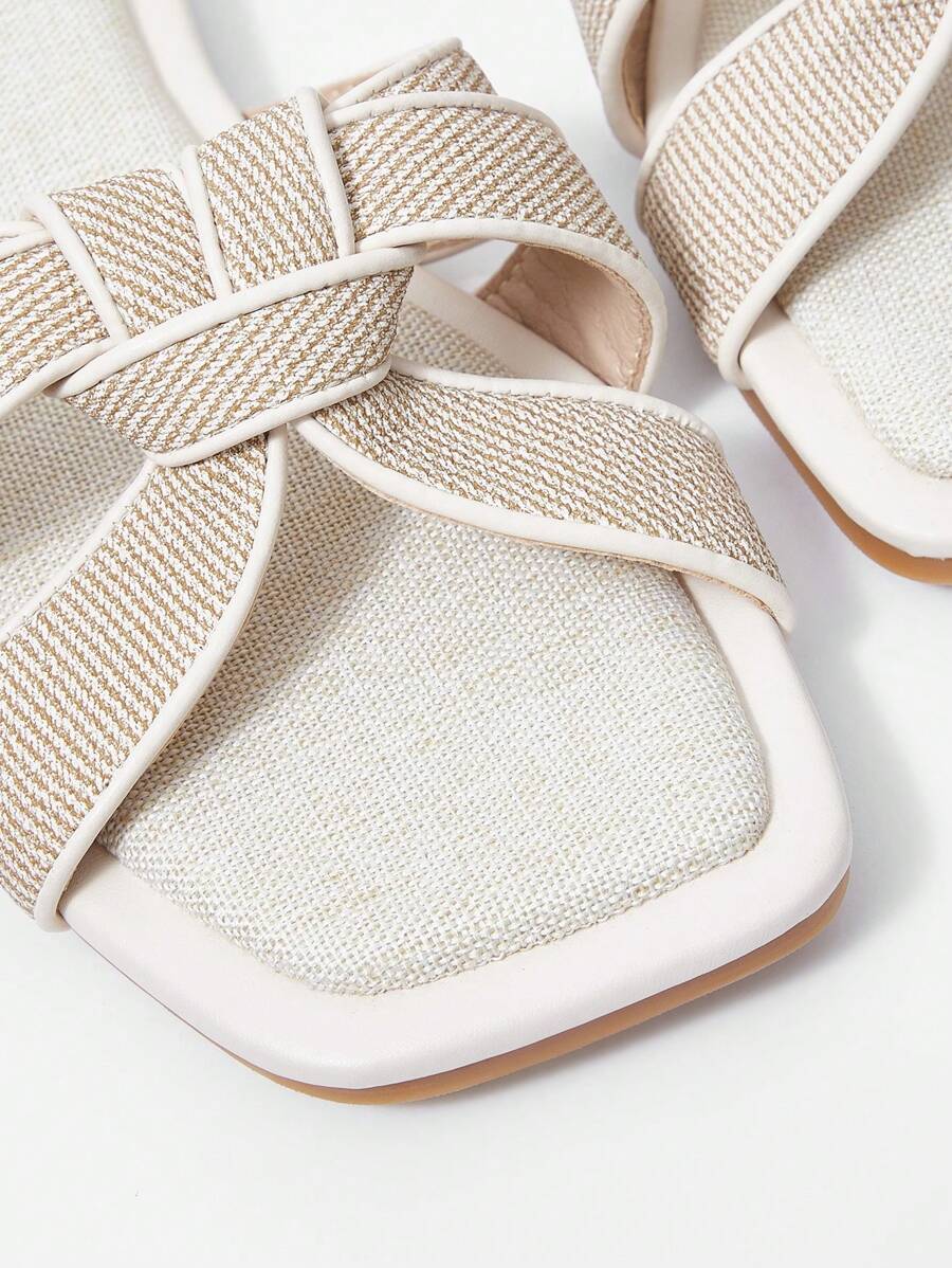MOTF PREMIUM WOMEN'S COMFORTABLE SQUARE-TOE FLAT SANDALS apricot-5