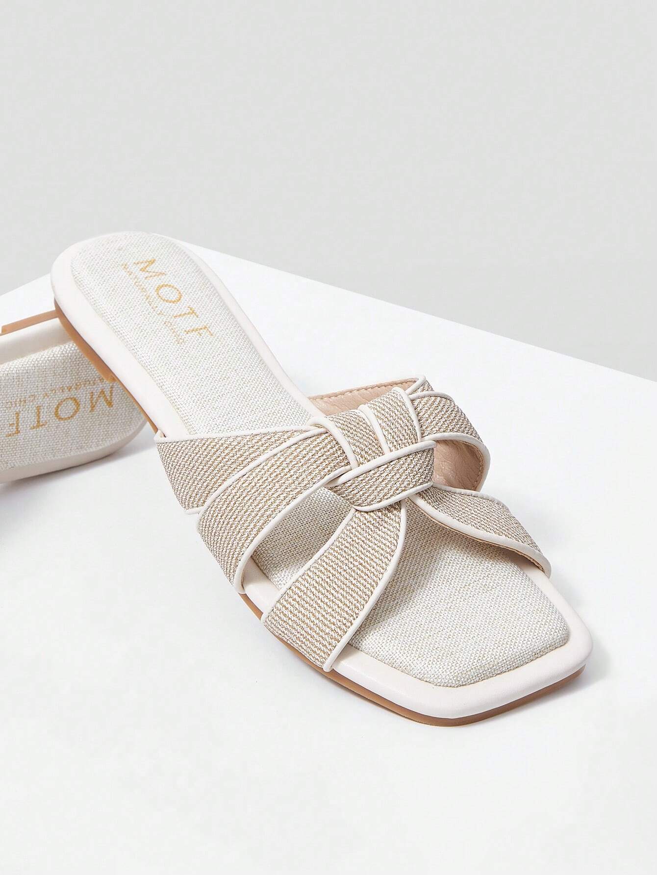 MOTF PREMIUM WOMEN'S COMFORTABLE SQUARE-TOE FLAT SANDALS apricot-6