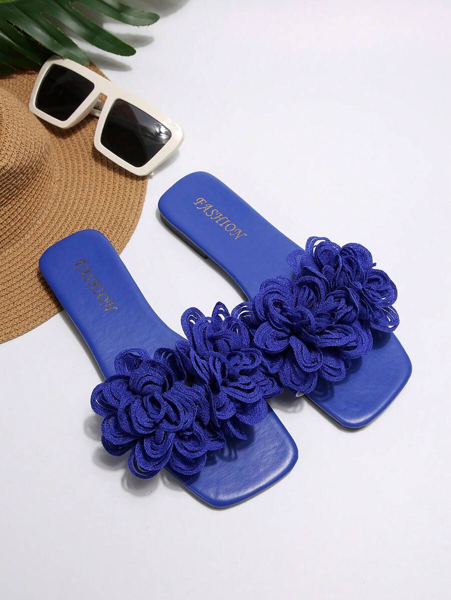 New Arrival Plus Size Women's Comfy Simple Strap Floral Square -3