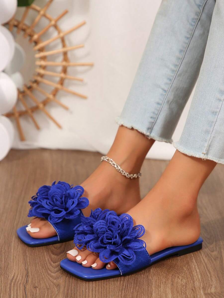 New Arrival Plus Size Women's Comfy Simple Strap Floral Square -4