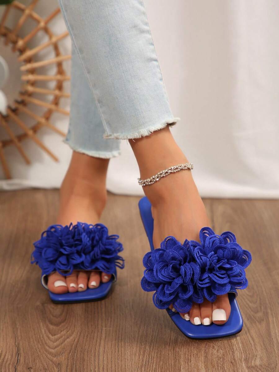 New Arrival Plus Size Women's Comfy Simple Strap Floral Square -5