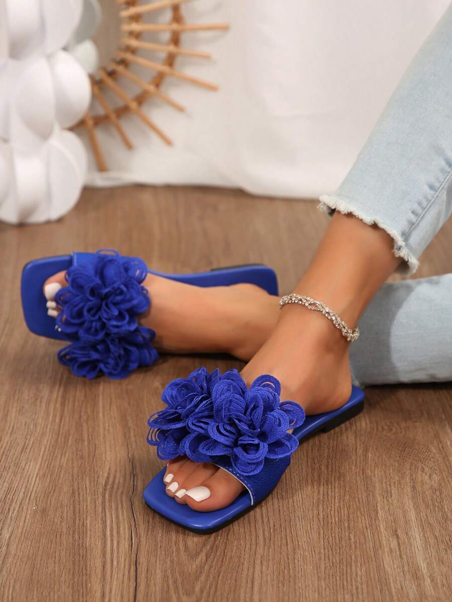 New Arrival Plus Size Women's Comfy Simple Strap Floral Square -7