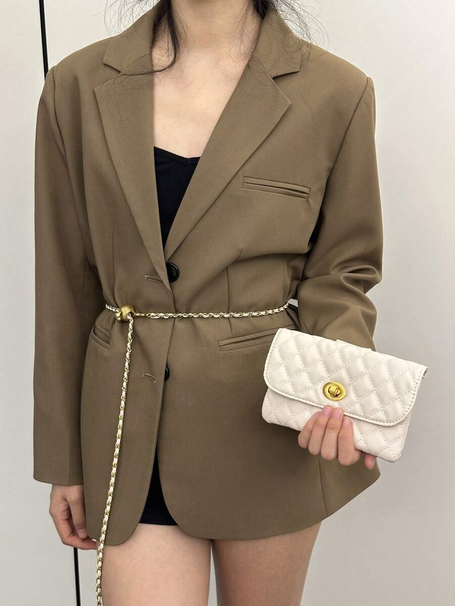 New Fashion Rhombus Embroidery Detachable Chain-3