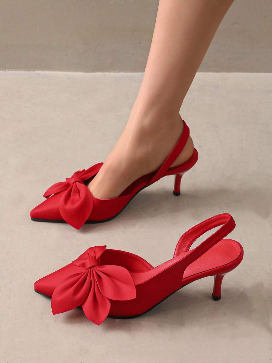 New French Style High Heel Closed Toe Sandals, Spring Elegant Flat Shoes-3