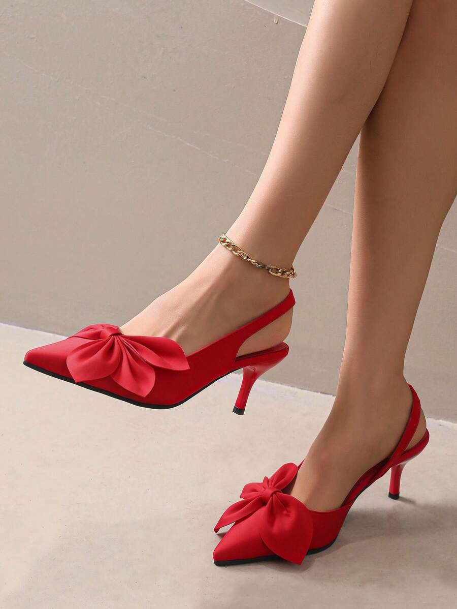 New French Style High Heel Closed Toe Sandals, Spring Elegant Flat Shoes-4