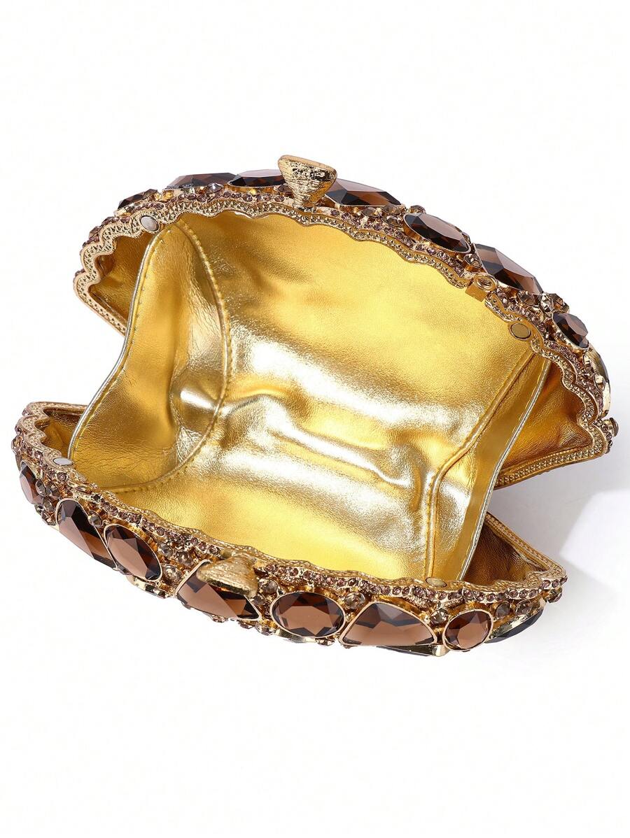 Newly Launched Rhinestone Decorated Evening Bag, Suitable For Daily Matching-5