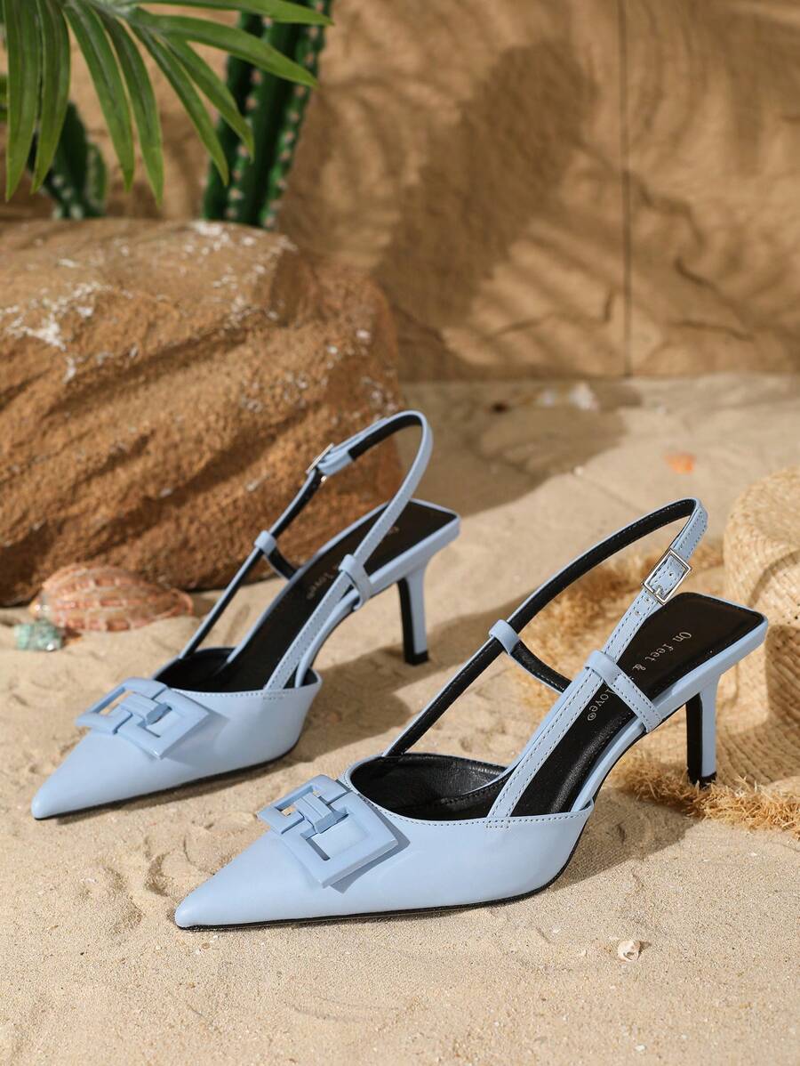 On feet& in love Women's Fashion Elegant Square Decor blue-5