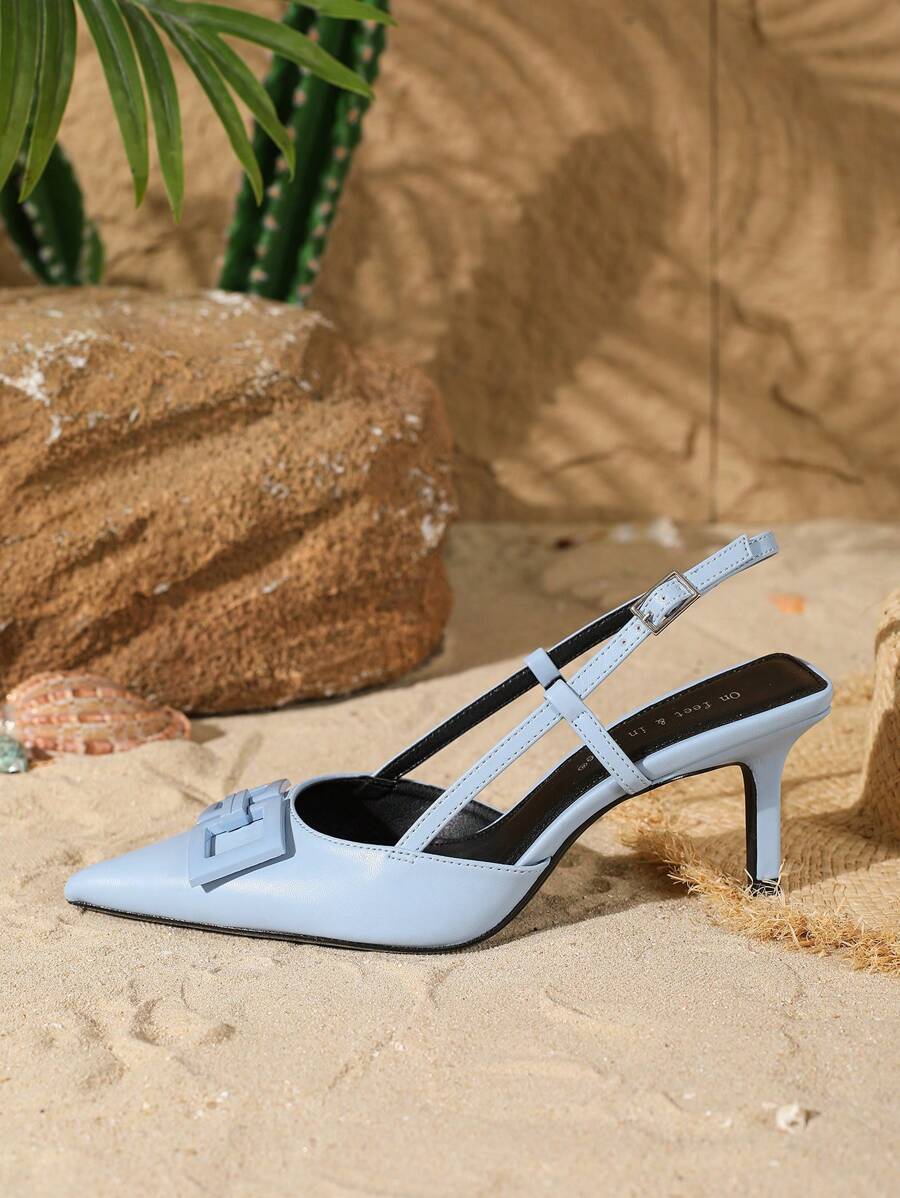 On feet& in love Women's Fashion Elegant Square Decor blue-6