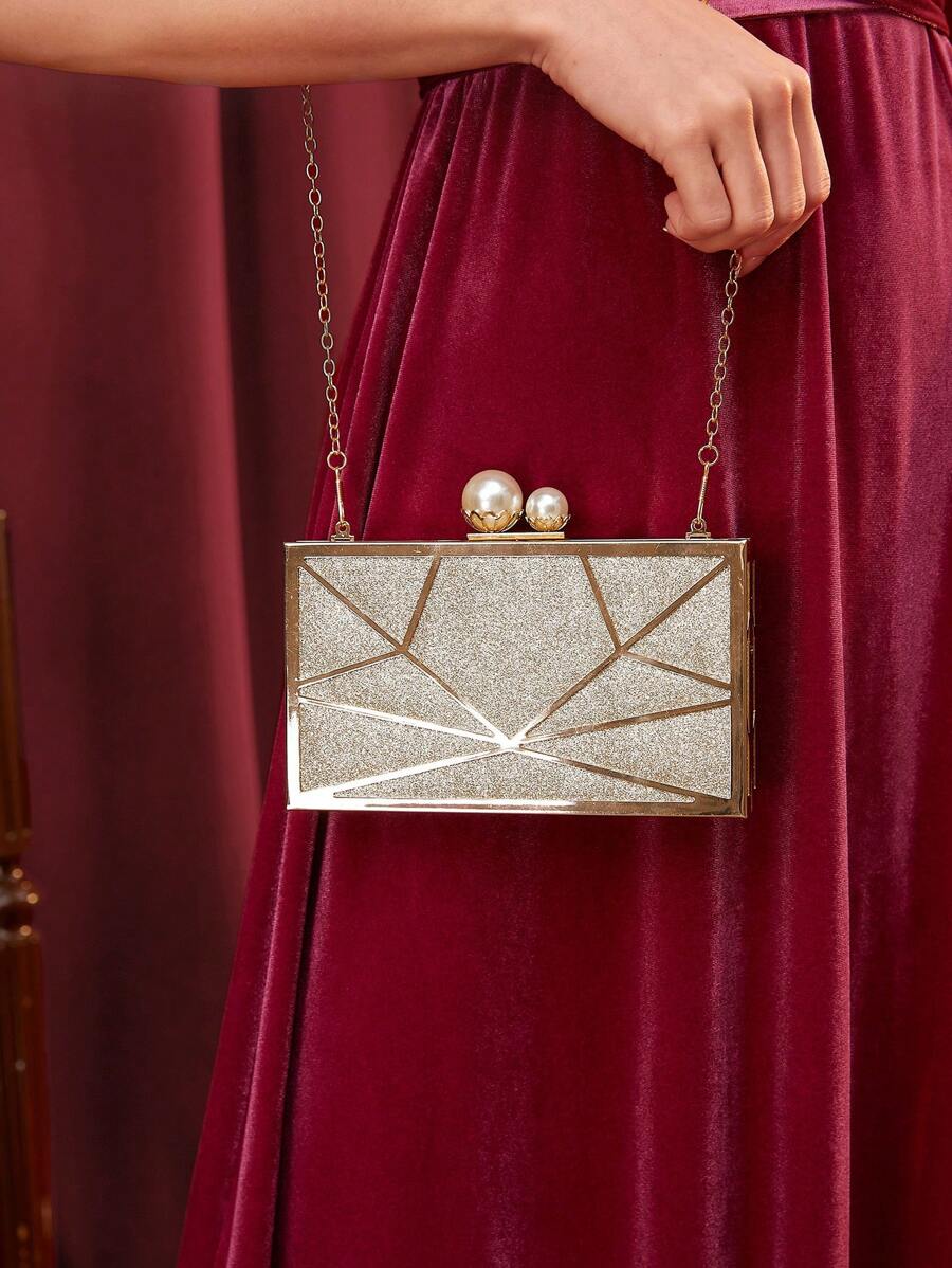 SHEIN Belle Luxury,Elegant,Glitter, Evening Clutch,For Wedding-9