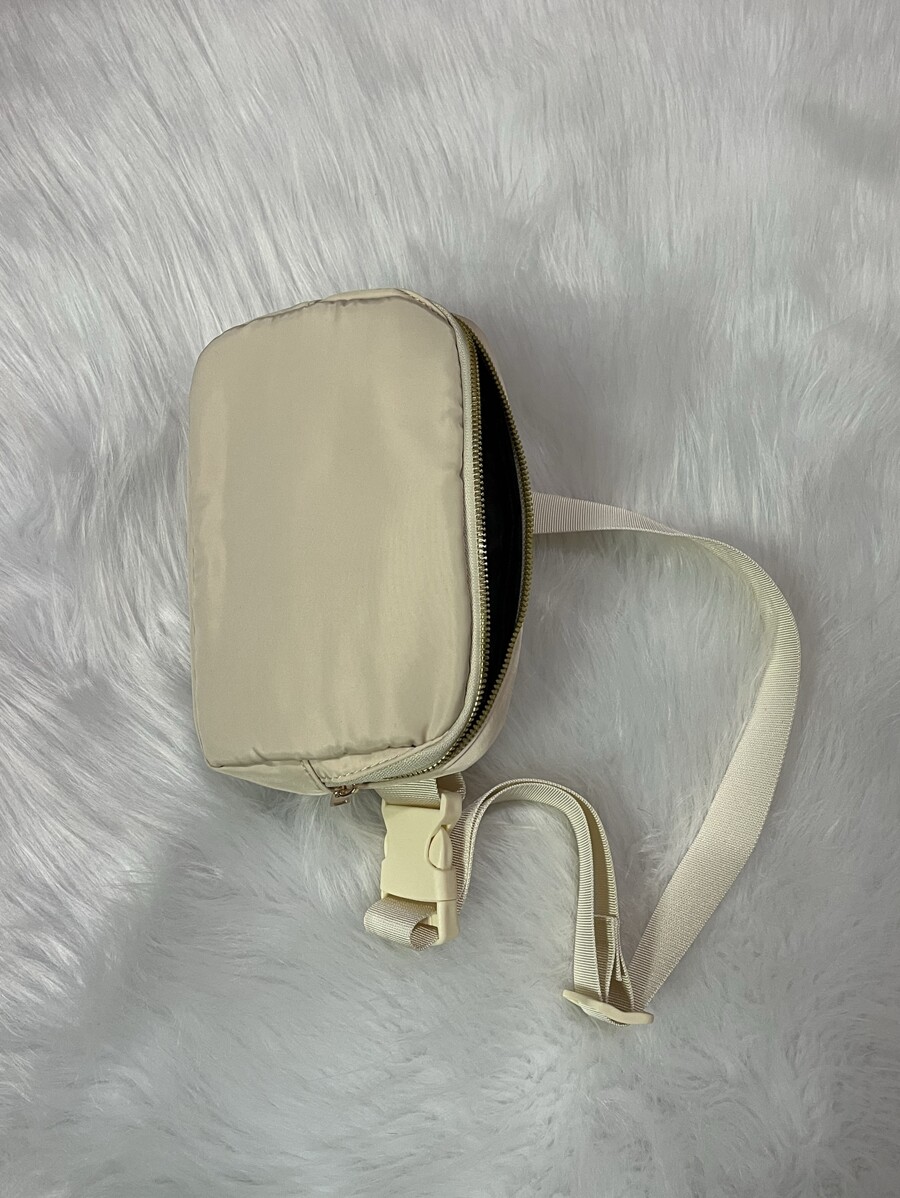 Small Fanny Pack Beige Fashionable Release Buckle For Sport, Mothers Day Gift For Mom-2
