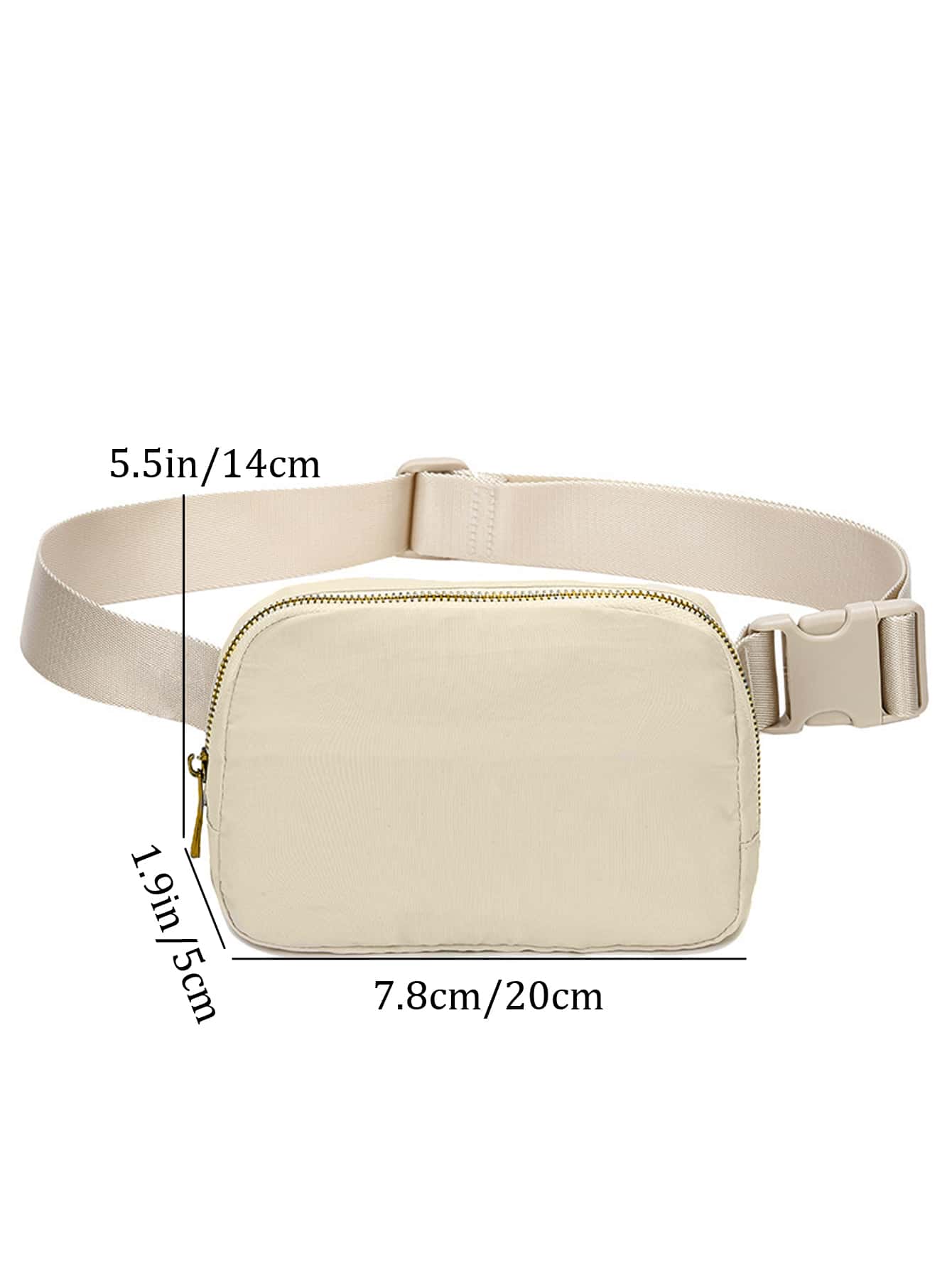 Small Fanny Pack Beige Fashionable Release Buckle For Sport, Mothers Day Gift For Mom-5