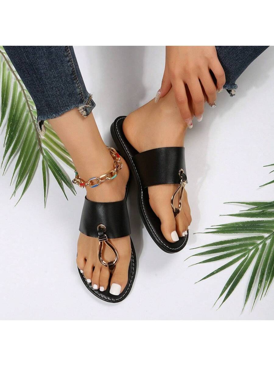 Summer European And American Classic Flat Sandals. Fashionable And Versatile-3