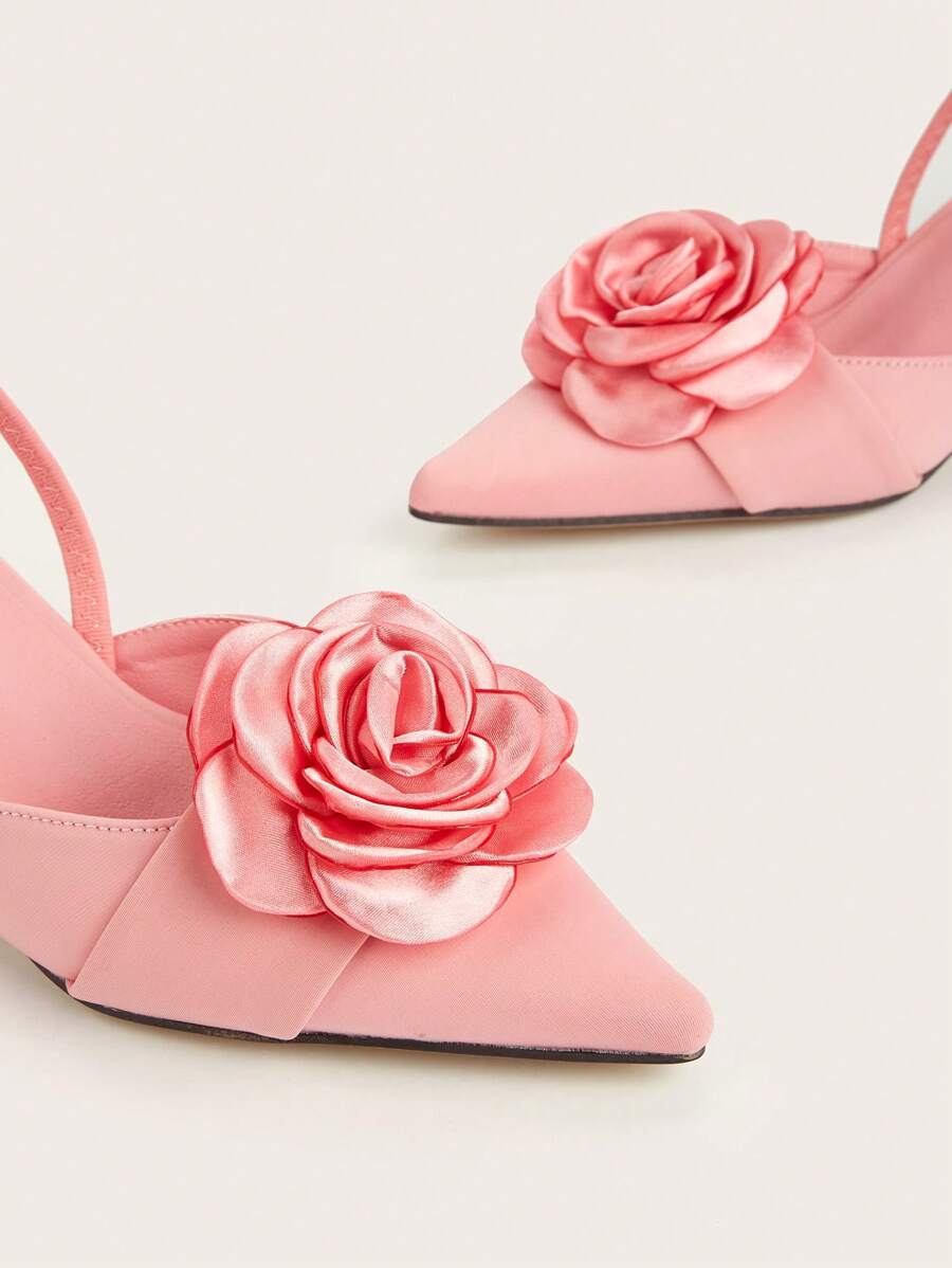 Women's Unique Elegant Floral Decor Fashion Comfortable High Heel Pumps-5