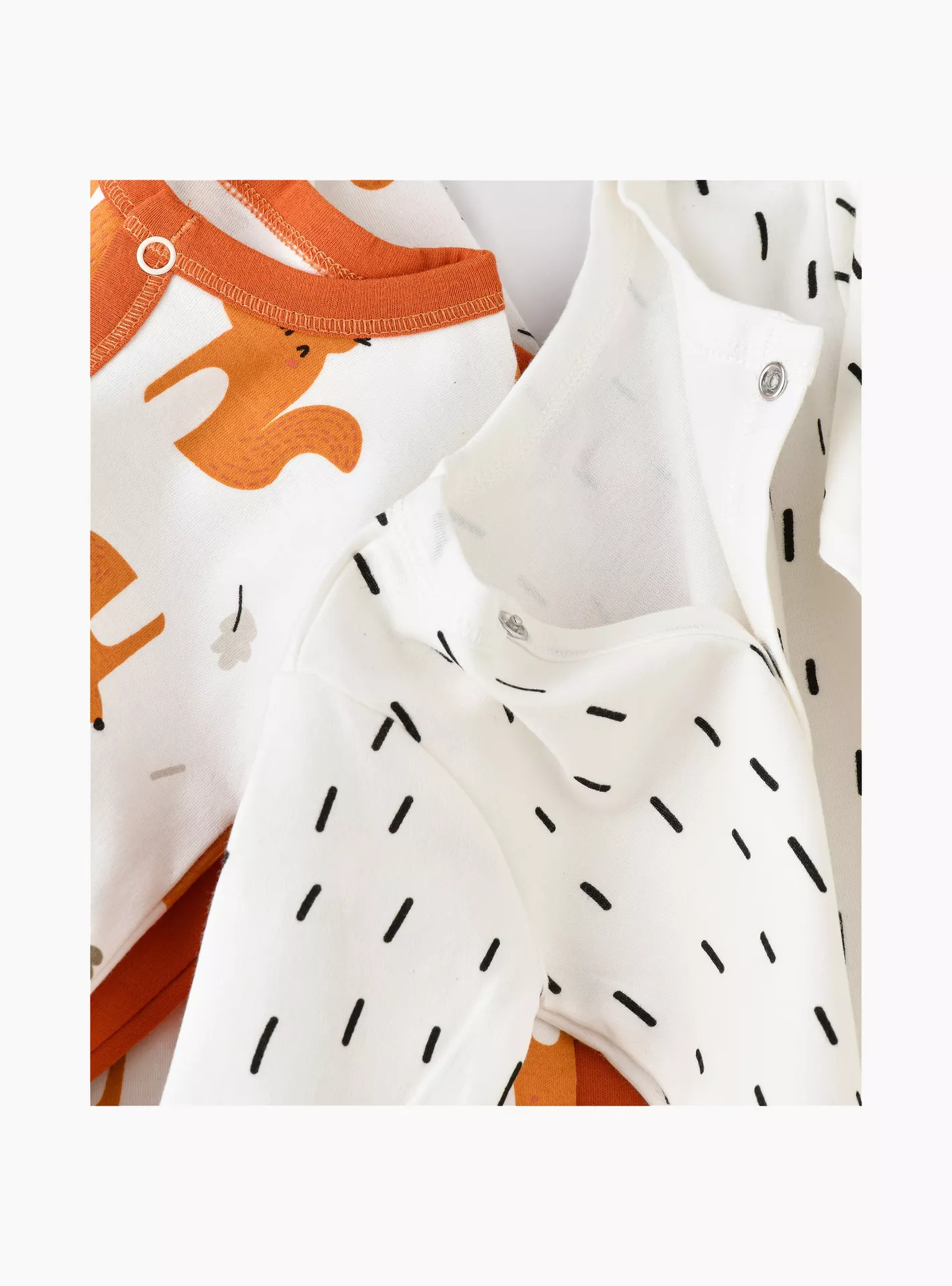 Babyqlo 3-Piece Rustic Forest Friends Printed Rompers-4