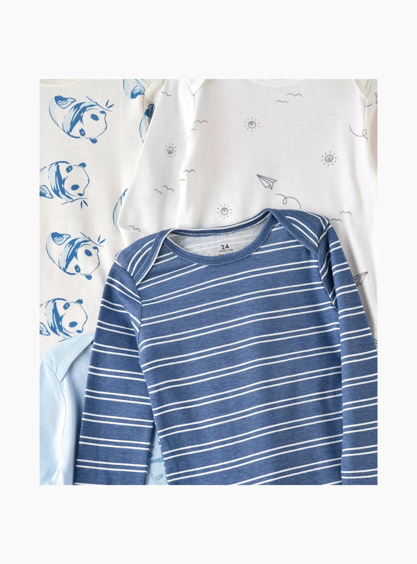 Babyqlo 5-Piece Adventure & Panda-Themed Bodysuits-2
