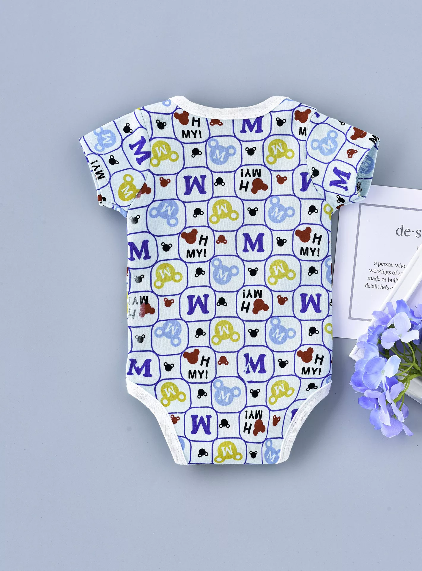 Babyqlo Alphabets Printed Bodysuit-2